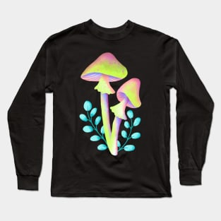 Everyone Know Magic Mushroom With Leaves Over The Next Long Sleeve T-Shirt